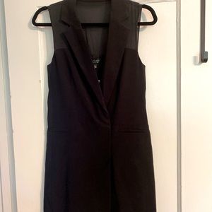 NWT SLEEVELESS BLACK COAT DRESS BY TOPSHOP